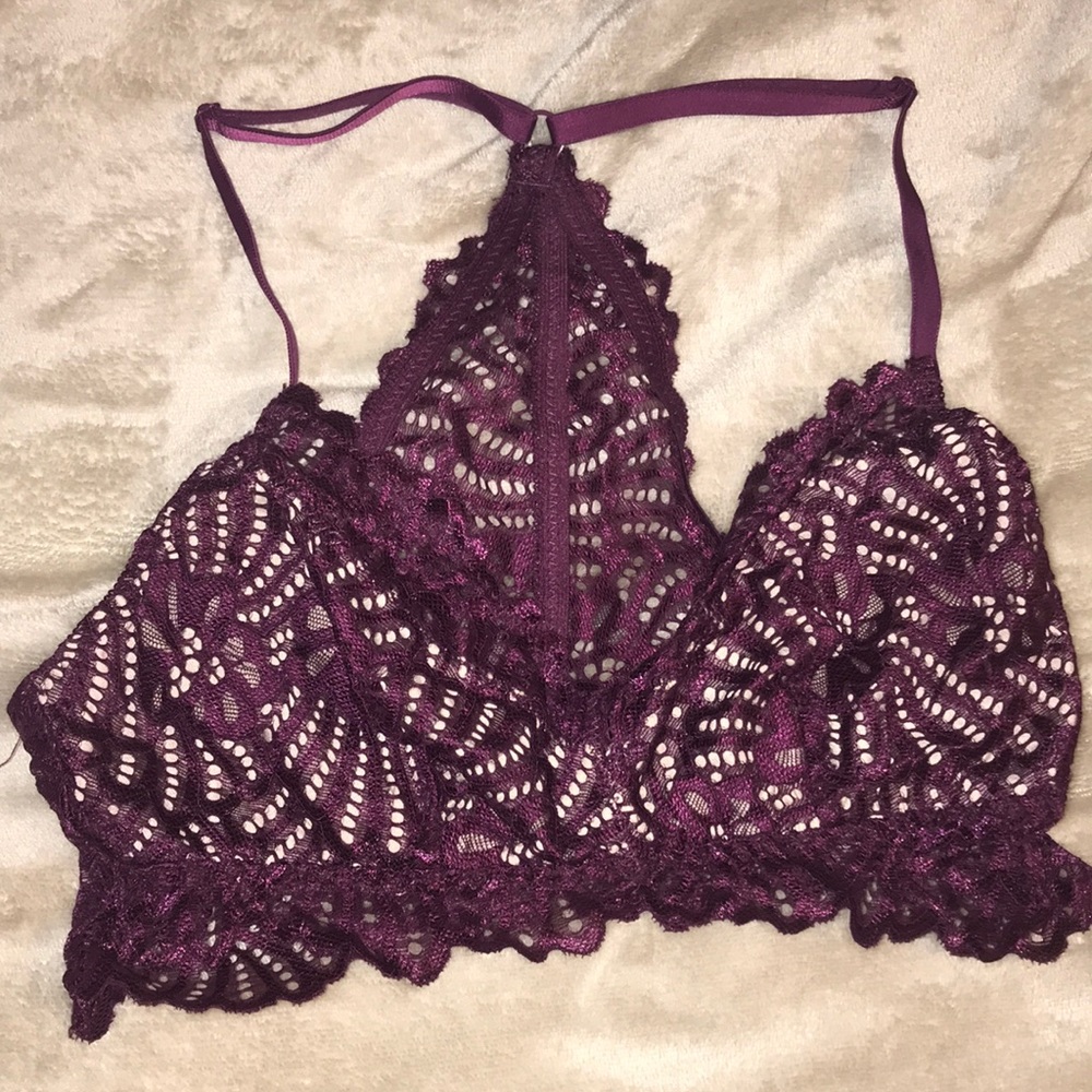 Purple lace bralette